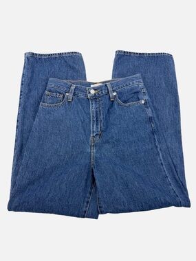 Levi’s High Waisted Straight Jeans WaterLess Cotton Hemp Denim Blue Size 26